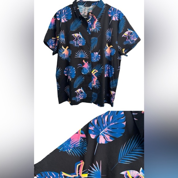✌️NWT Dutch Bros size x-small , unisex button up shirt Hawaiian shirt - Picture 1 of 7